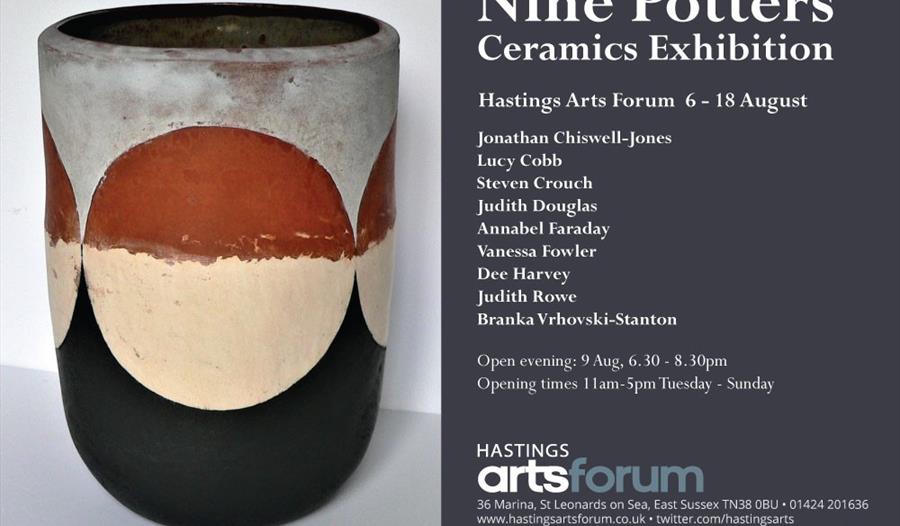 'Nine Potters' Ceramics Exhibition at Hastings Art Forum