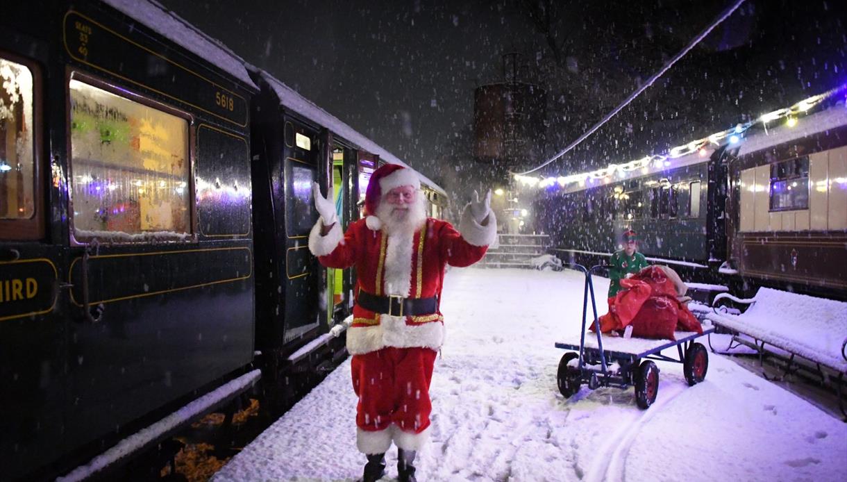 photo of father christmas at Kent and East Sussex Railways for Santa Specials