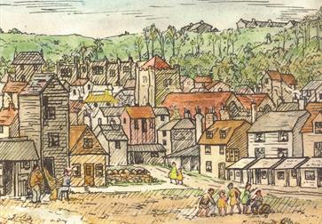 illustration of Hastings Old Town.