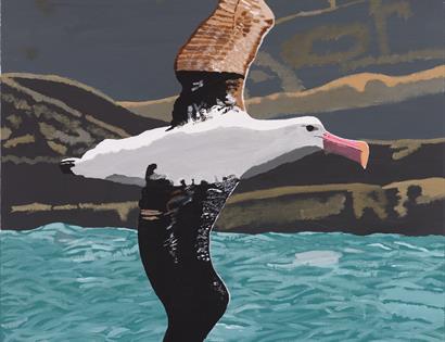 Ellen Prebble painting of an albatross. 