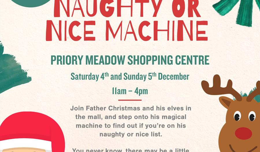 Publicity poster, Father Christmas at Priory Meadow Shopping Centre Hastings