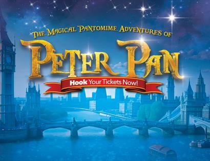 Poster for Peter Pan panotmime at White Rock Theatre Hastings