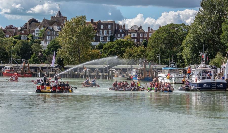 raft racing in Rye for Rye Festival of the Sea