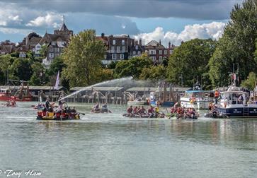 raft racing in Rye for Rye Festival of the Sea