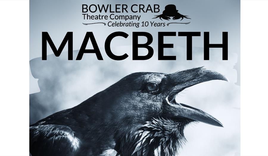 poster for Macbeth performance. Shows an image of crow.