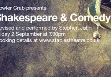 poster for shakespeare and comedy