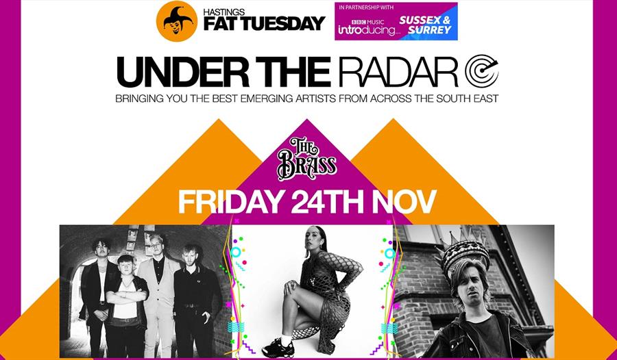 Poster for Under the Radar, at The Brass Hastings, 24 November