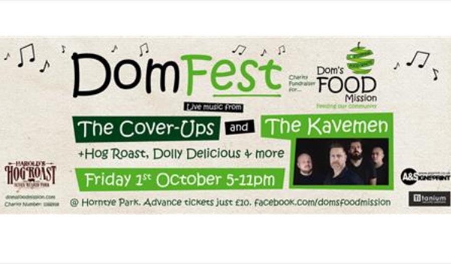 a poster for doms food mission festival
