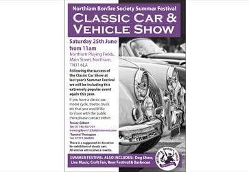 poster for classic car show mostly text that's in description