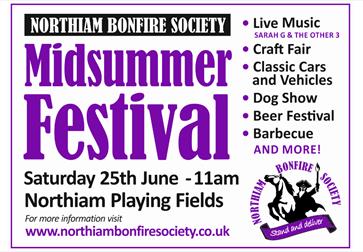 text poster for northiam festival includes information already in text description