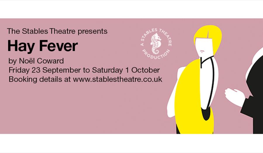 poster for hay fever performance at stables theatre