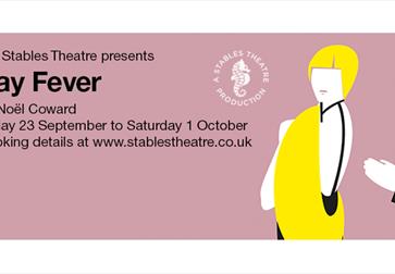 poster for hay fever performance at stables theatre
