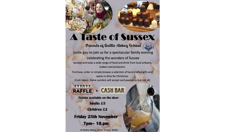 Poster for A Taste of Sussex event. Text in description.