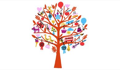 Graphic of tree with fete activities illustrated in branches