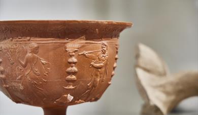 Image of red Roman pot