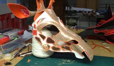 Carnival headdress making