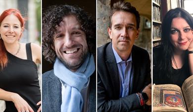 Alice Roberts, Peter Frankopan, Janina Ramirez and Greg Jenner at Gloucester History Festival Spring Weekend