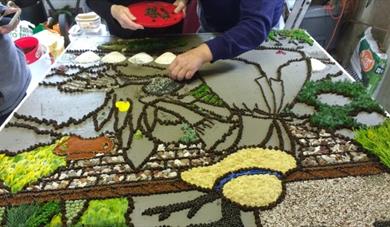 Etwall - Well Dressing in the Making