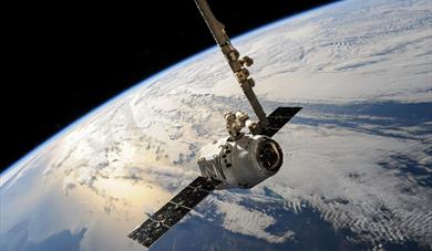 White Outer Space Satellite
