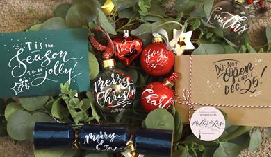 Christmas Bauble Calligraphy Workshop with Mellor & Rose