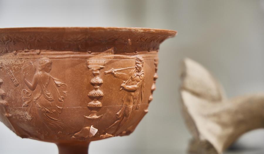 Image of red Roman pot