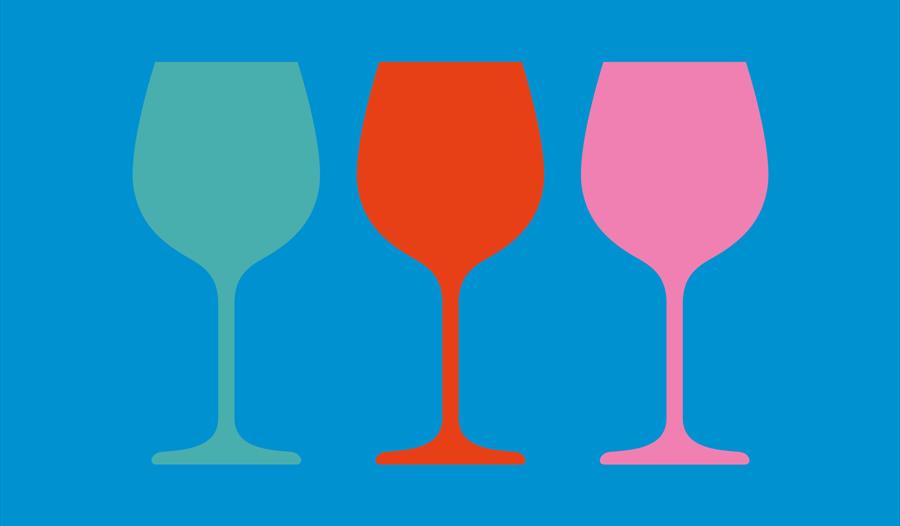 Graphics of wine glasses