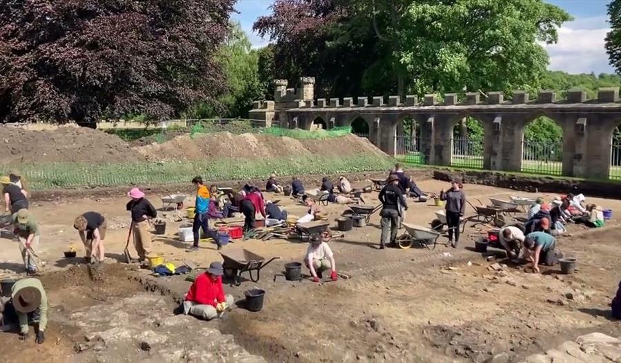 Archaeological dig at Auckland Palace