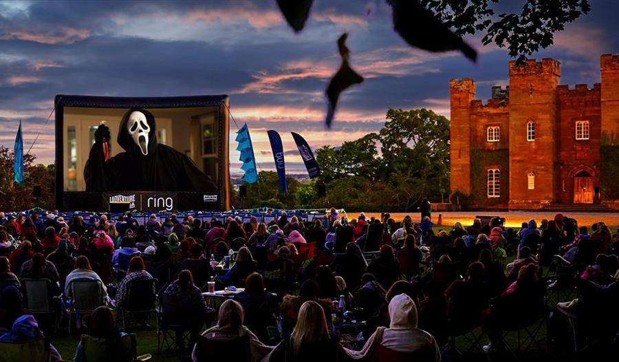 A Halloween showing of the classic movie "Scream" at Clevedon Hall