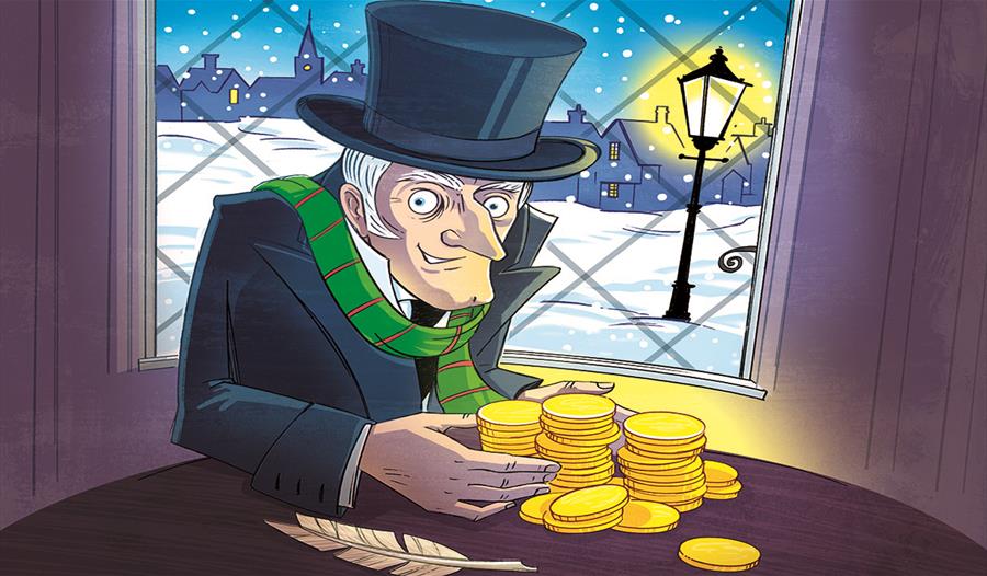 scrooge counting coins