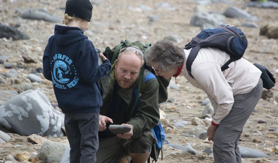 A fossil hunt at Charmouth with Warden Phil