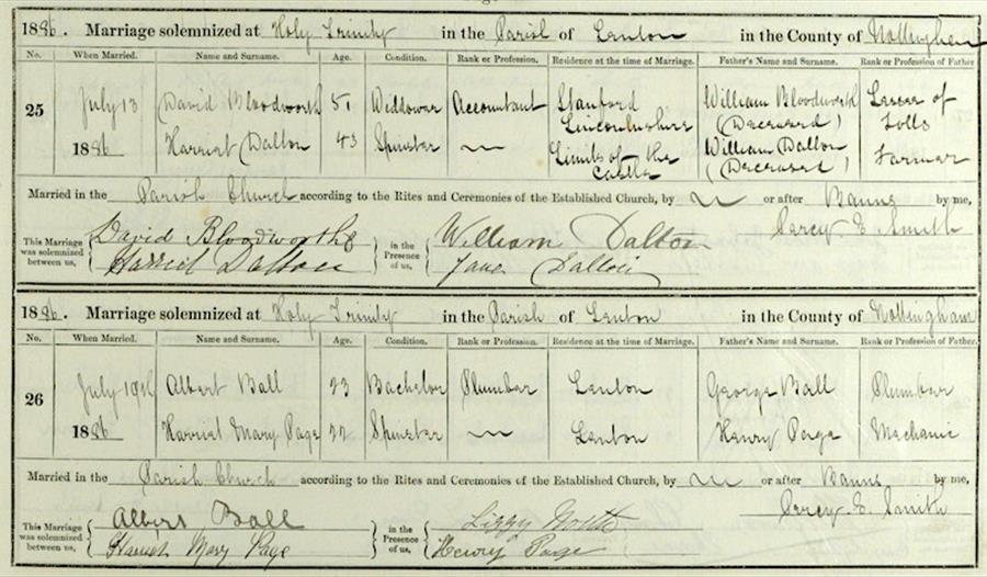Parish Register Example