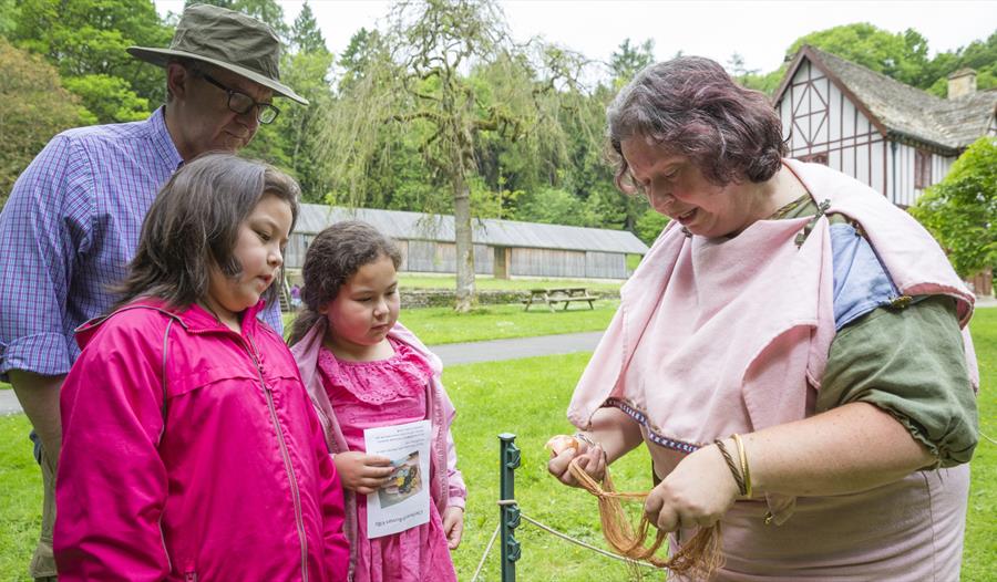 Costumed Interpreter at Chedworth Roman Villa