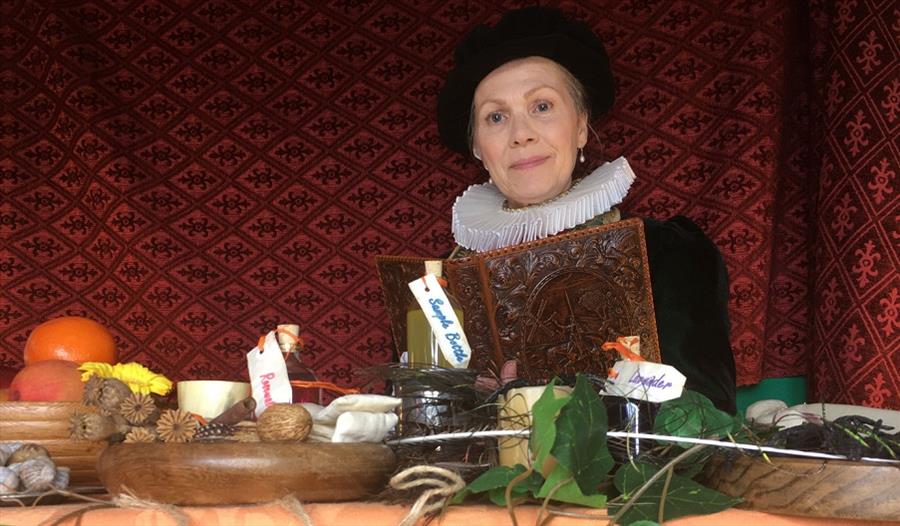 The Wise Woman and her array of remedies at The Mary Rose museum