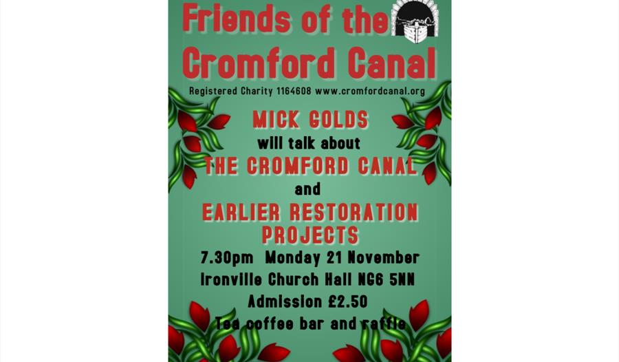 Mick Golds Talk - Cromford Canal at Ironville Church Hall