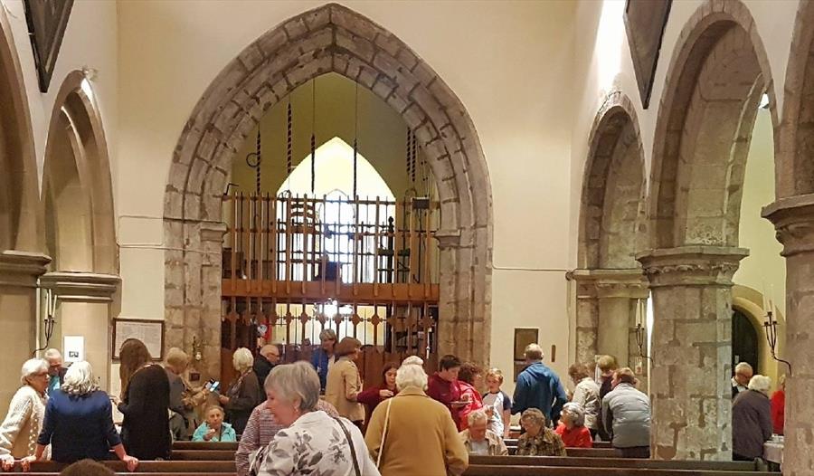 Inside St James the Greater Church in Barlboroguh
