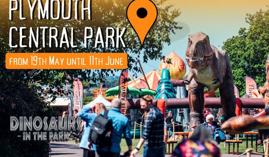 dinosaurs in the park