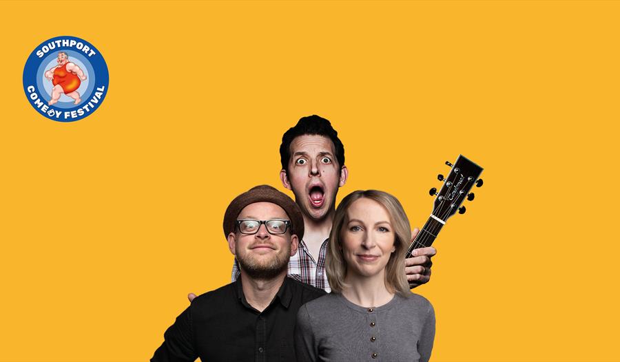 Best of the Fest comedians Jonny Awsum, Dan Nightingale and Jenny Collier