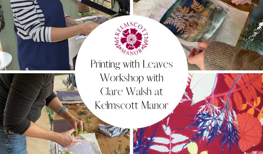 Printing with Leaves Workshop with Clare Walsh at Kelmscott Manor