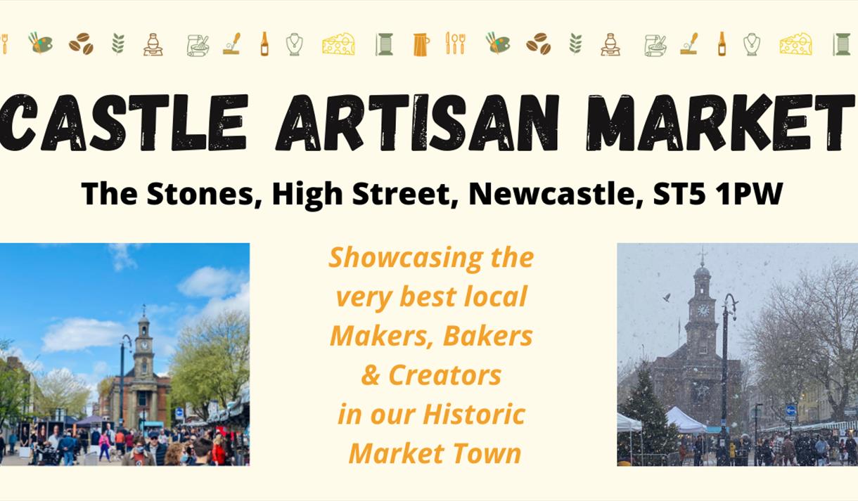 Monthly Castle Artisan Market, Newcastle-under-Lyme, Staffordshire