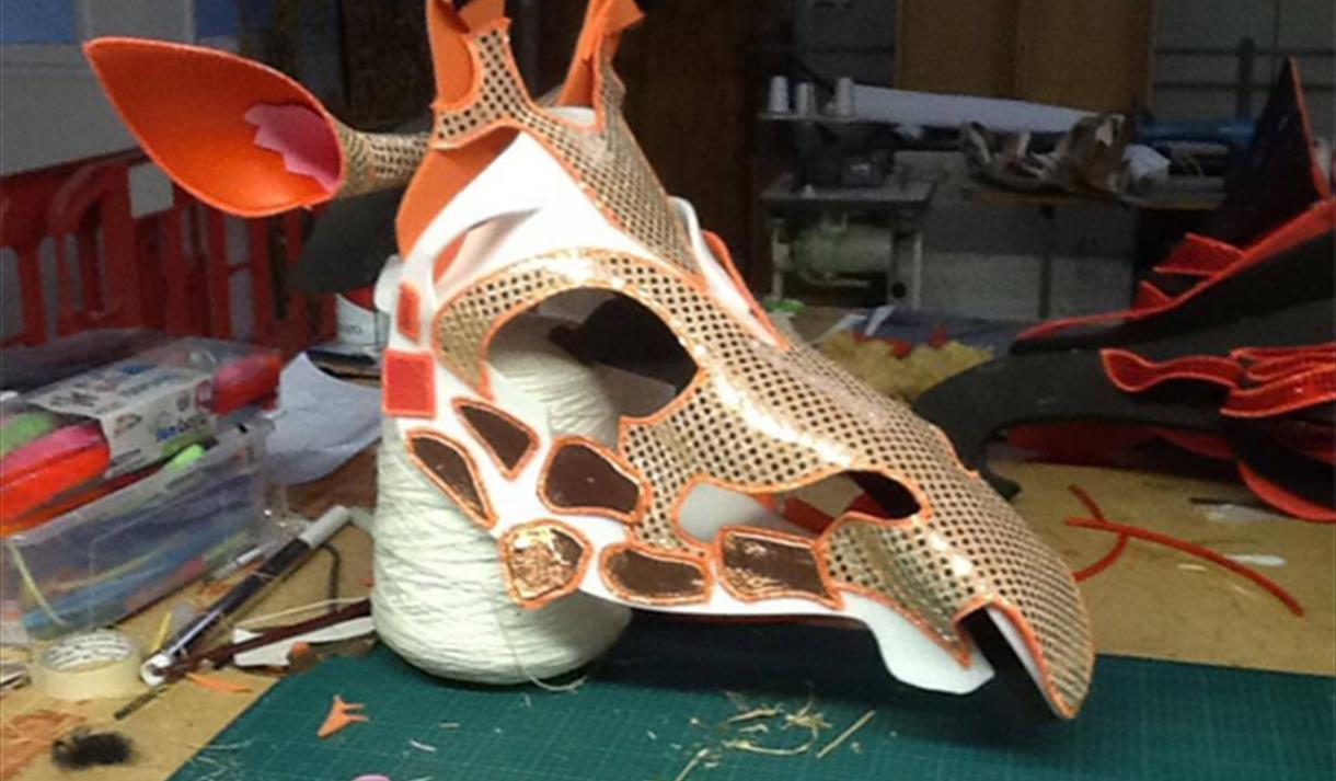 Carnival headdress making