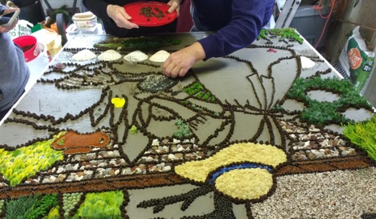 Etwall - Well Dressing in the Making