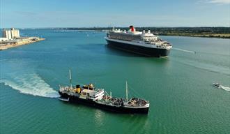 Steamship Shieldhall Liners Day and Steam to the Solent to view 5 cruise ships depart