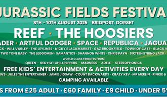 Banner poster for Jurassic Fields Festival