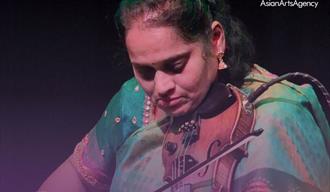 Indian woman playing a violin