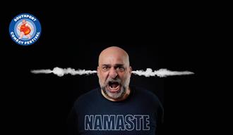 Omid Djalili head and shoulders image with Southport Comedy Festival logo