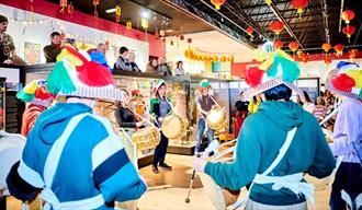 Traditional Korean drumming performance at the Oriental Museum.