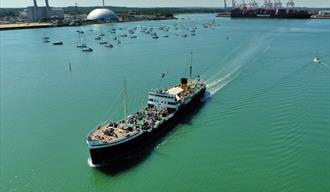 Steamship Shieldhall Eastern Solent Cruise, passing Osborne House, Ryde and the Solent Forts