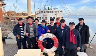 Steamship Shieldhall Steam to the Solent with the Southampton Salty Sea Dogs Shanty Band