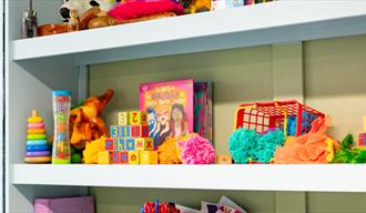 Image of a play zone featuring toys