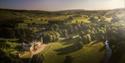 Drone shot of Broughton Hall